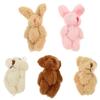 Homoyoyo Miniature Plush Toys - Bear & Rabbit Set of 5 (4.5cm) - Cute Dollhouse Dolls, Mini Bears, Teddy Bears, Decorative Parts, Handmade Gift