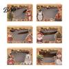 Candy Packaging for Christmas 6Pcs Paper Gift Boxes, Xmas Color Printed Foldable Cookie Treat Present Wrapping Holiday Bakery Desserts, Candies,
