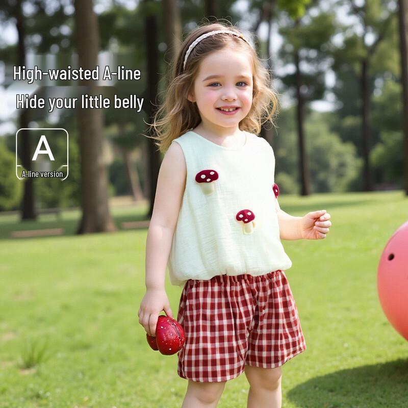 ASK JUNIOR Girls' Summer Sleeveless Top & Shorts Set