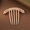 Pearl Water Diamond Metal Pan Hair Insert Comb Ball Head New Year Pan Hair Comb Hairpin Mother's Day Holiday Gift Hair Accessory