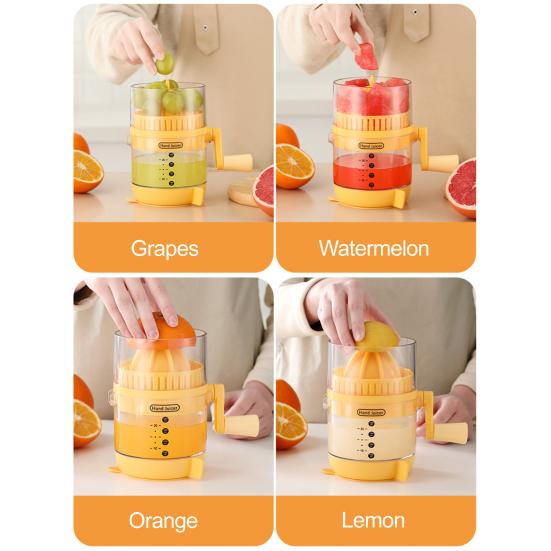 Manual Citrus Juicer Portable Lemon Lime Orange Squeezer BPA-Free Fruit Press Extractor