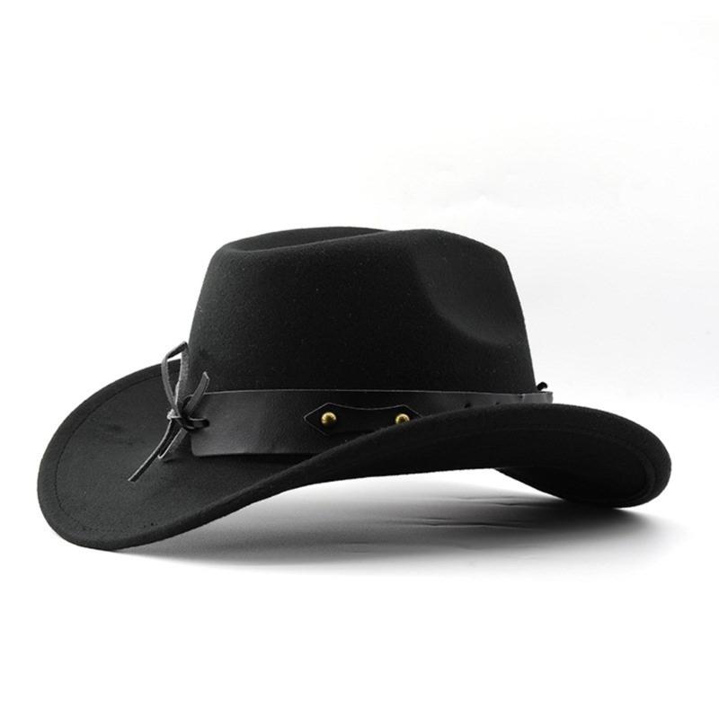 Stylish Cowboy Hats Adjustable Band Breathable Cloth Comfortable Fit Western Party Outdoor Festival Accessory