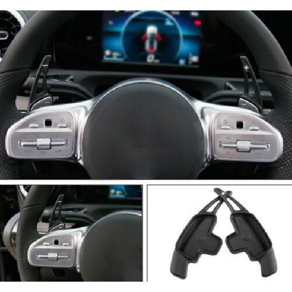Shift Paddle Shifter Steering Wheel Fit For Benz GLC X253 2016-21 Aluminum Black