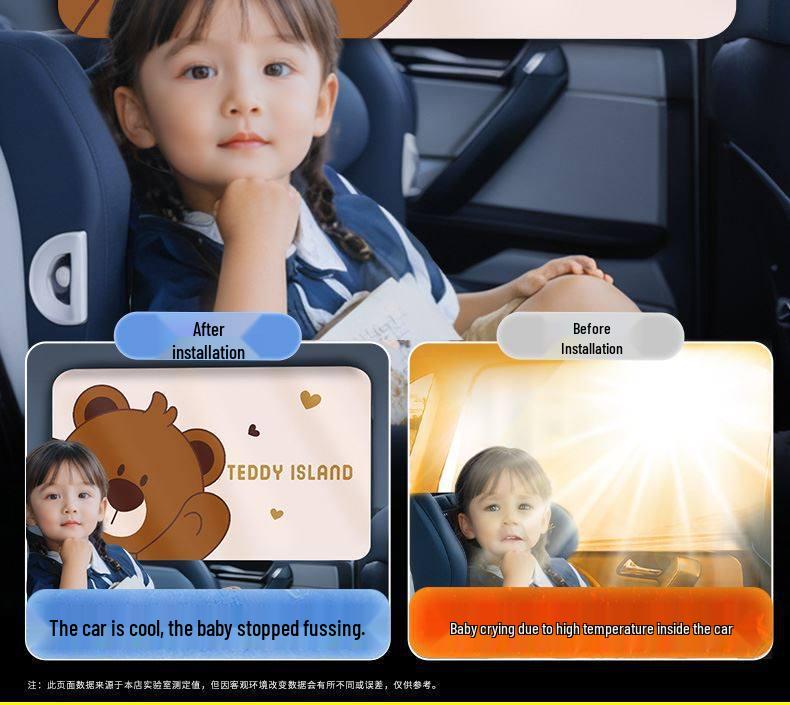 Magnetic Car Sunshade Curtains for Baby Privacy and Blackout