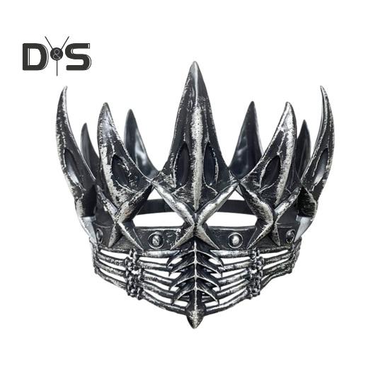 Evil Queen Crown Headband Adult Goth Headpiece for Medieval Halloween Party Masquerade Stage Performance