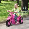 Electric Motorcycle Children 2-5 Years, 3 Wheels, 6 V, 3 Km/h, with Bubble Function, Light and Sound Effects, Pink