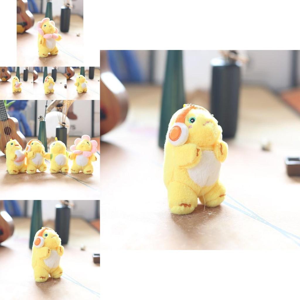 Delightful Mini Dinosaur Plush Toy Keychain Soft And Cuddly Cartoon Doll For Bags