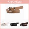 Minimalist Womens Pu Leather Belt With Alloy Buckle For Casual And Office Wear