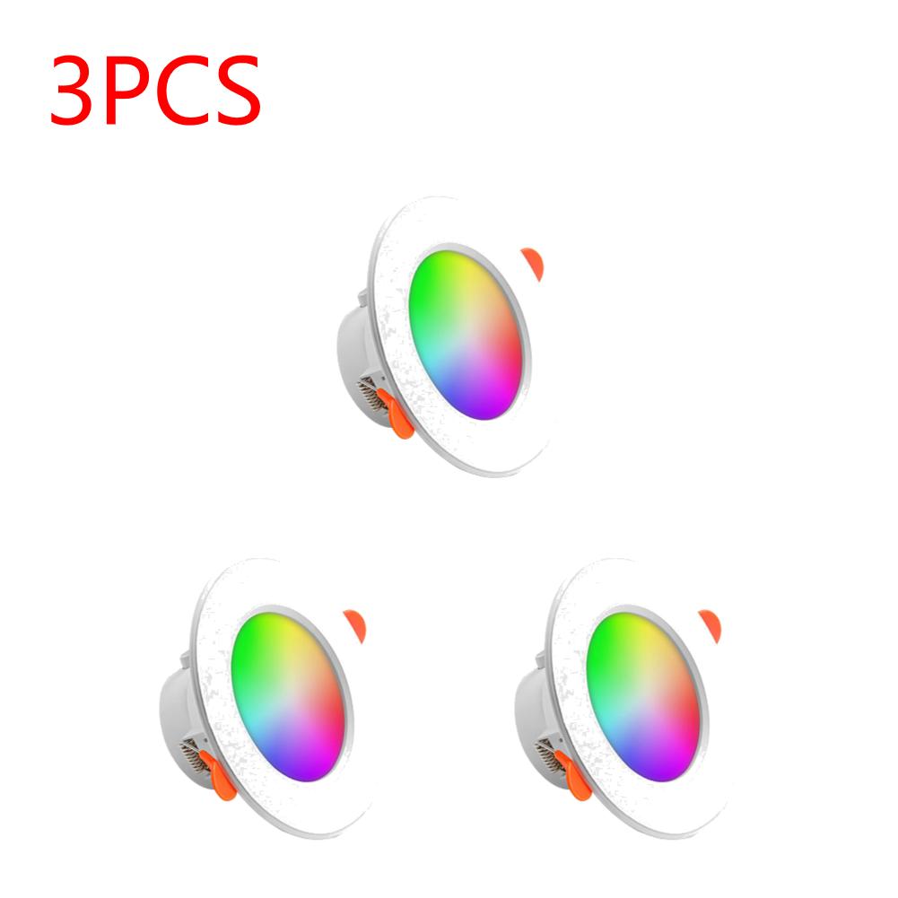 1-10PCS Tuya Bluetooth Smart Downlight Full Color Dimmable LED Ceiling Recessed Down Light Bluetooth Control Spotlight 10W