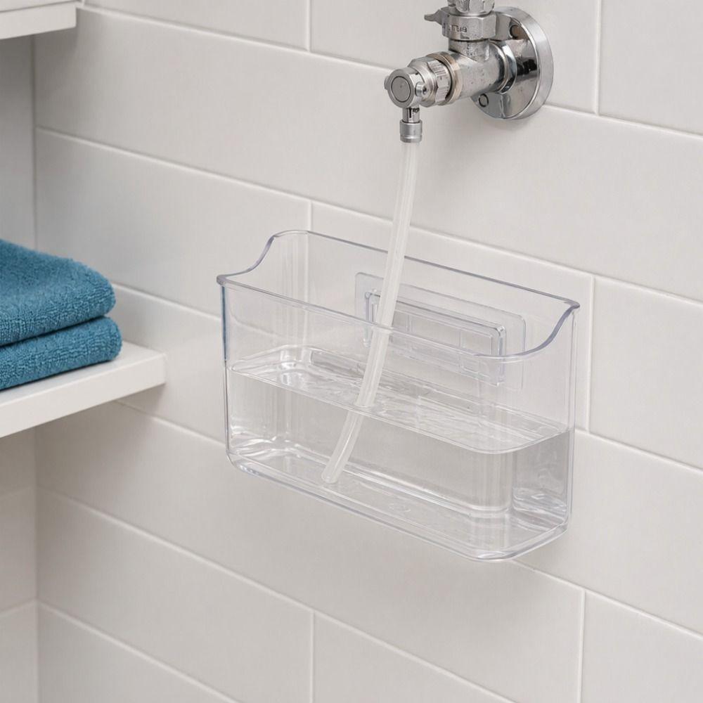 Wall Mounted Water Heater Accessories Acrylic Material Square Shape Water Collection Box Collection Box Transparent Design
