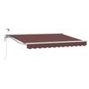 Electric Retractable Awning Brown and White 2.5 X 2 M