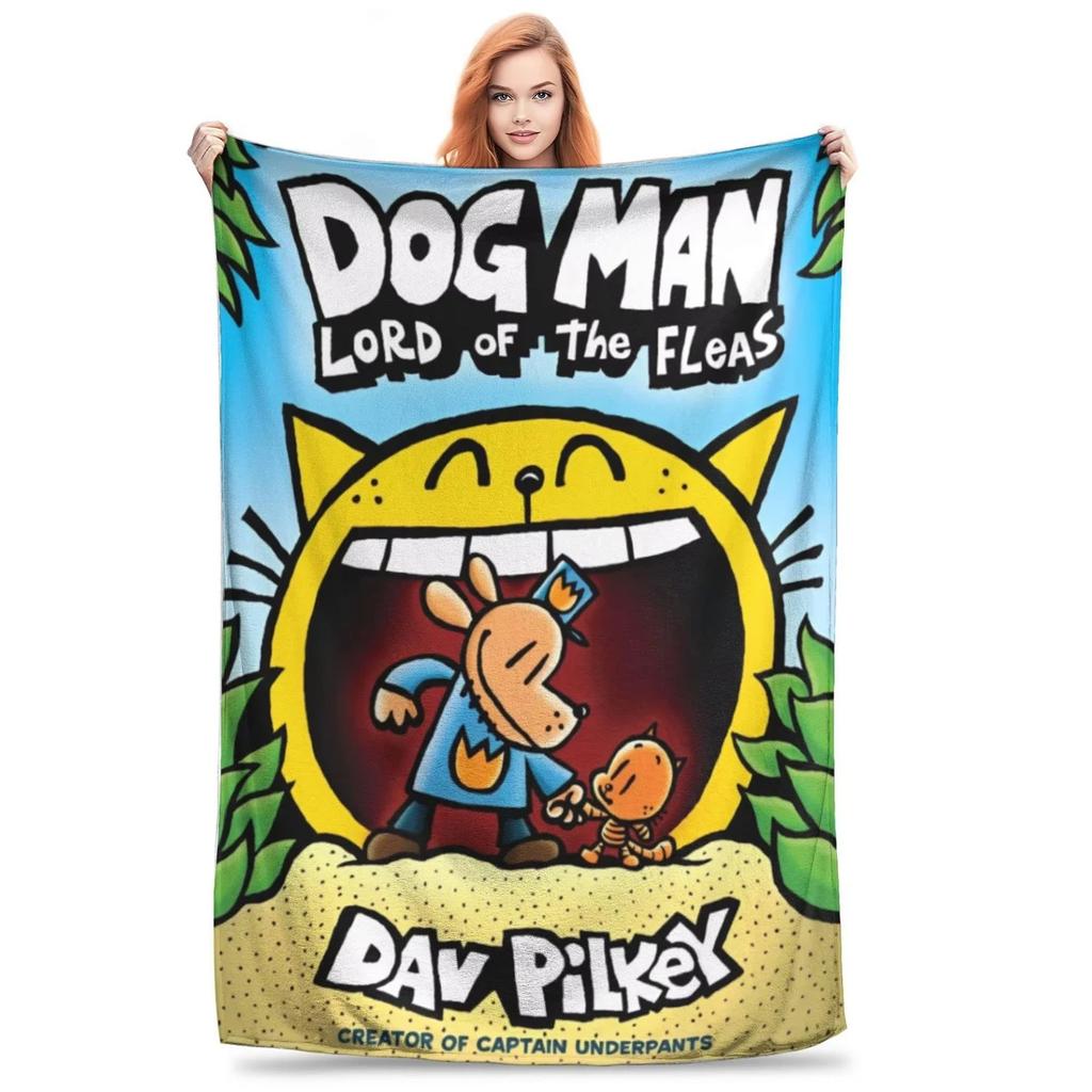 Dogman Collage Cool Manga Comic Flannel Throw Blankets Dog Blanket for Bed Couch Lightweight Bedding Throws