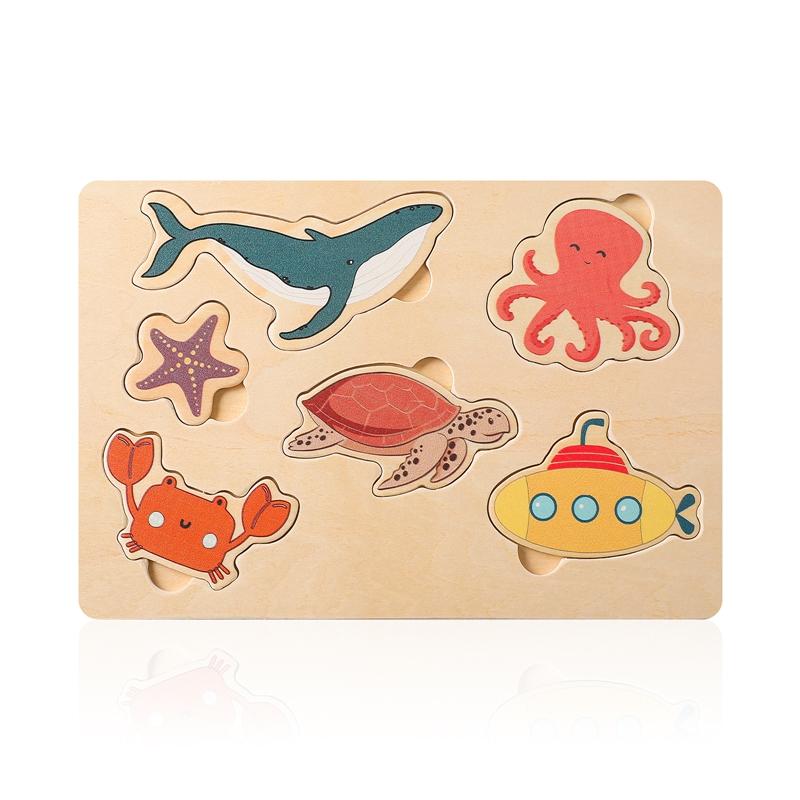 

Baby Wooden Jigsaw Puzzle Toys Cartoon Animal And Vegetable Puzzle Early Educational Toys Kid Animal And Vegetable Cognitive Toy