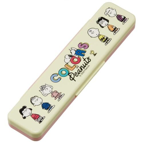Skater Chopsticks and Spoon Set, Antibacterial, 18cm, Snoopy, Peanuts Colors, Made In Japan, CCS3SAAG-A