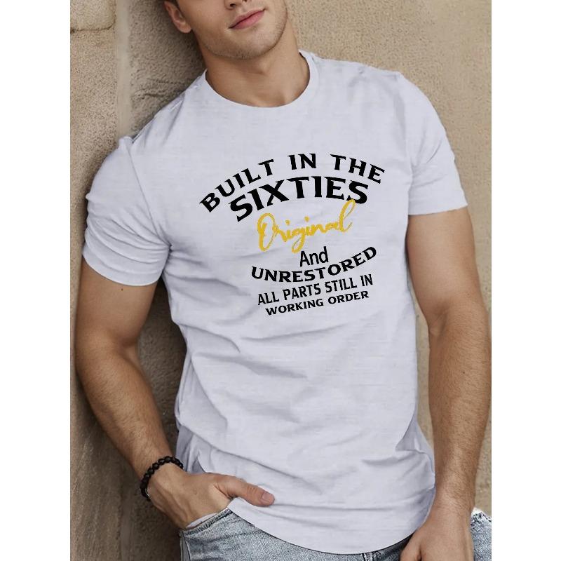 

BUILT IN THE SIXTIES Men s Short Sleeve T-shirt Summer T-shirt Top S белый