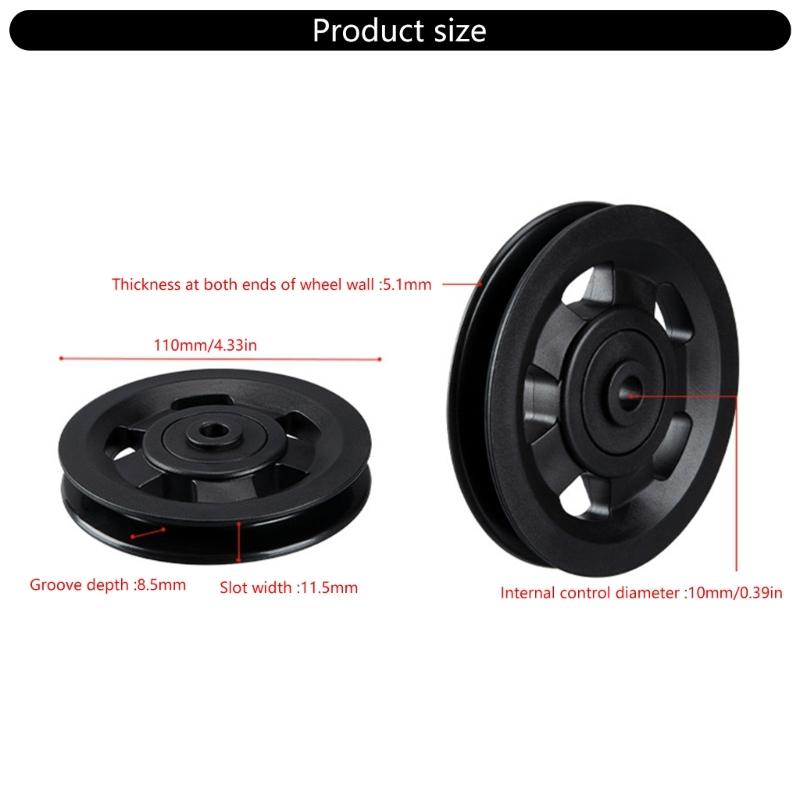 Wearproof Pulley Bearing Pulley Round Fitness Pulley Wheel Replacement Gym Cable Pulley Wheel Nylon Bearing Pulley Wheel