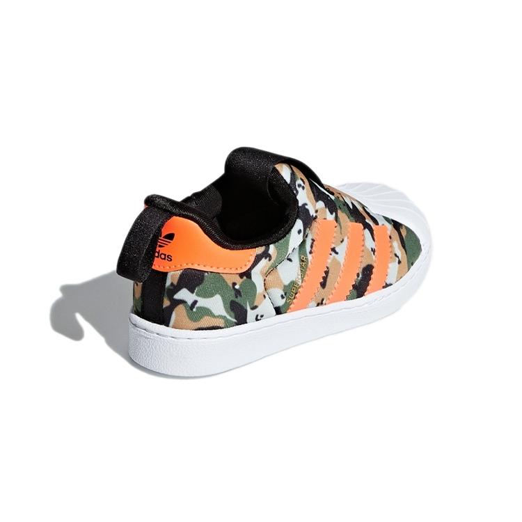 adidas Originals Superstar 360 I Low Top Skateboard Shoes Orange White Infant And Toddler F36794