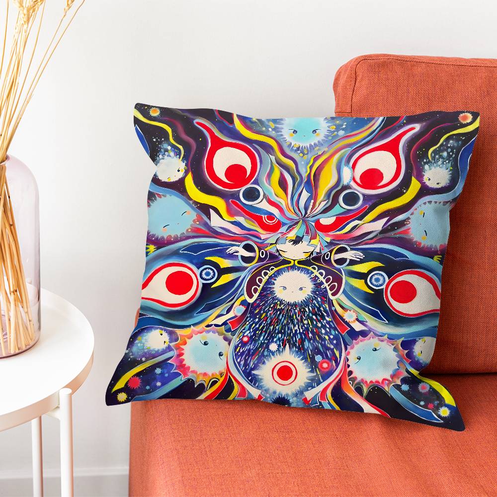 Kkikuo Art Anime Cartoon Pillowcase Pillows for Sofa Cover Decoration Home Decor Items Luxury Pillow Covers Cushion Cushions