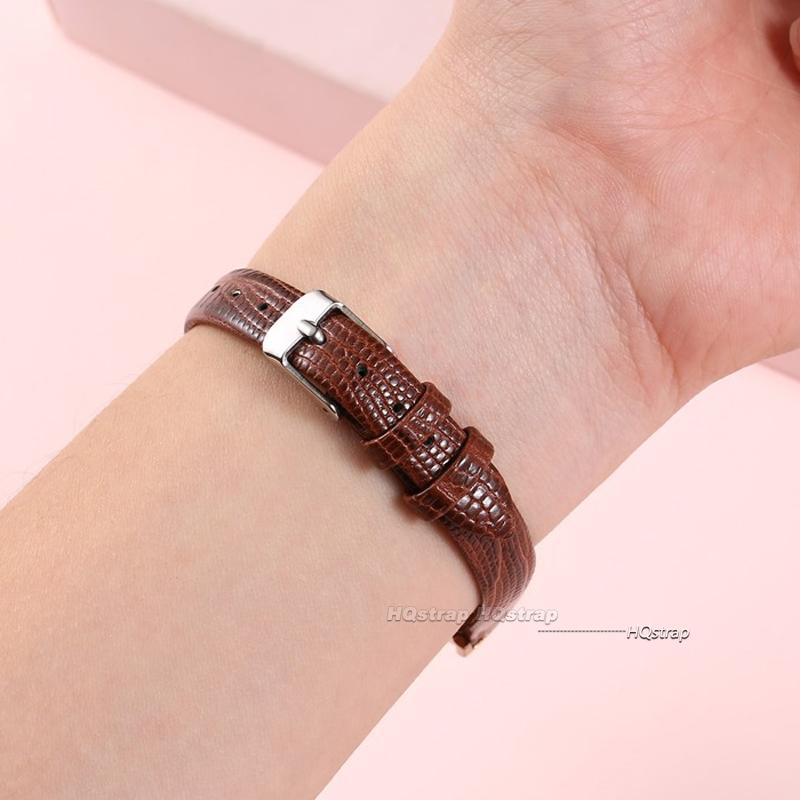 8mm 10mm 12mm 14mm 16mm Weiches Leder Uhrenarmbänder Schlankes Lederarmband Damen Mode-Uhrenarmband Armbanduhren Ultradünnes Armband