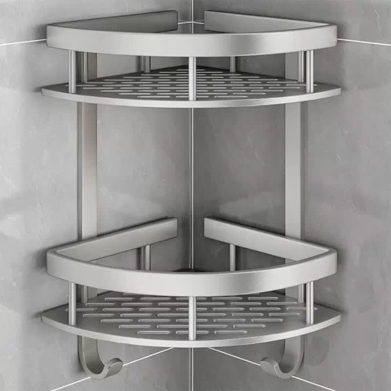 TLXT Space Aluminum Corner Bathroom Shelf