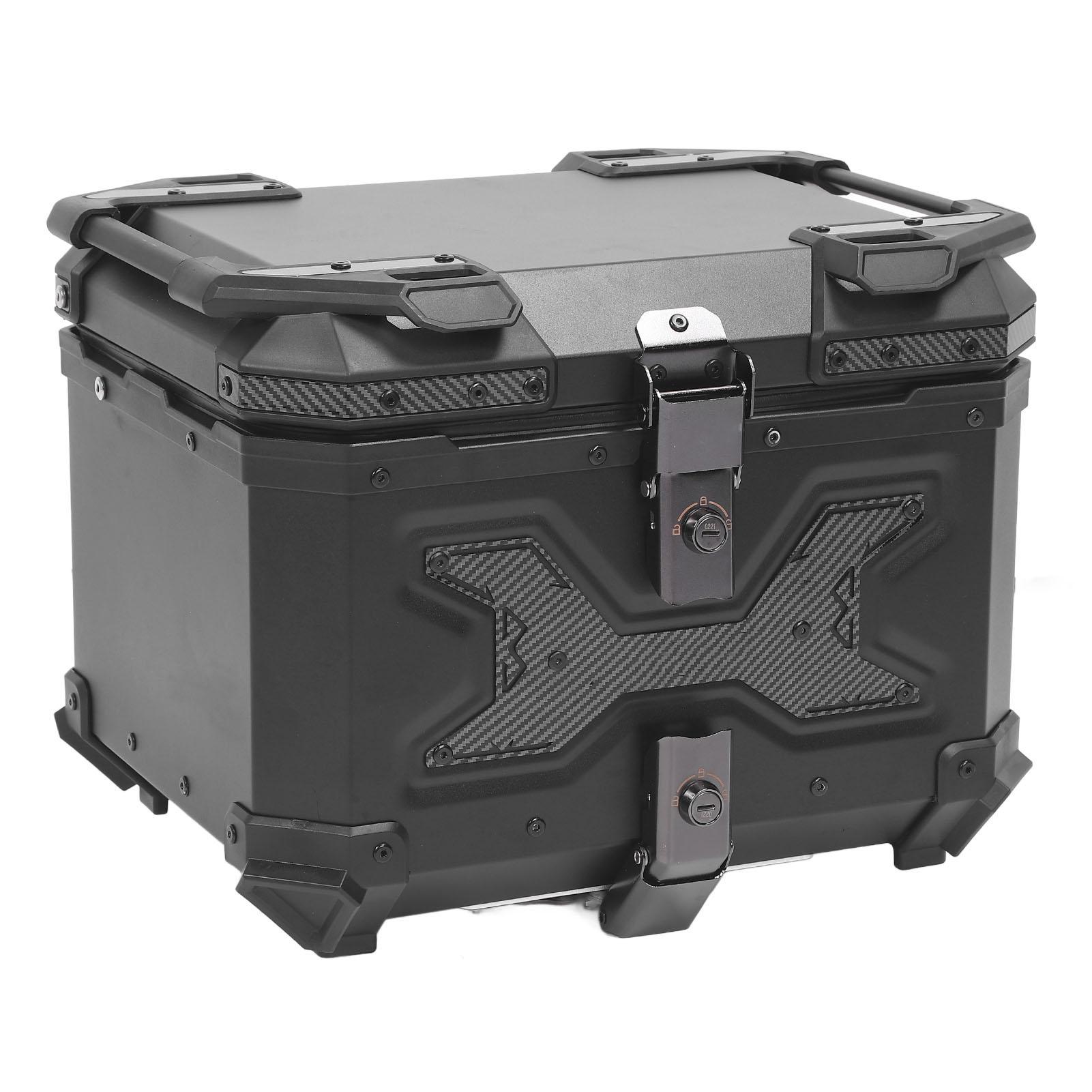 

Мотоциклетный верхний кофр Легкий сплав алюминия 45 л со съемной полиуретановой подкладкой Водонепроницаемый Быстросъемный кофр Задний кофр