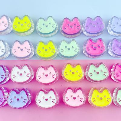 20 Pezzi Collana Braccialetto Fai da Te Creazione Artigianale Gatti Smaltati per Bambini Ragazze Ciondolo Carino Fatto a Mano Perline Trasparenti Accessori per Gioielli