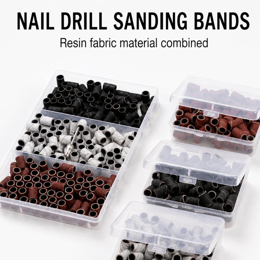 75/210Pcs Sanding Bands Nail Drill Bits Multi-functional Nail Grinder Polish  Manicure