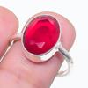 Garnet Gemstone 925 Sterling Silver Jewelry Ring Size 7.5