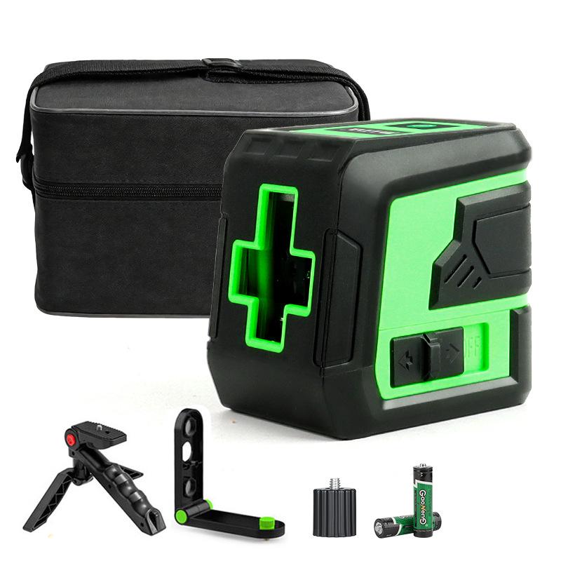 High-Precision Green Light Mini Laser Leveler with Automatic Cross 2-Line Projection