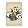 Ramen Pandas Metal Sign Decoration Wall Mural Kitchen Party Custom Tin Sign Poster