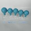Five-Piece Blue Rubber Cupping Set - Glass Jars for Body Moisture Absorption