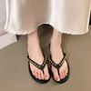 Summer New Metal Rivet with Soft Sole Anti-slip Wear-resistant Flip-flops Women's Casual Round Head Flat Sandals