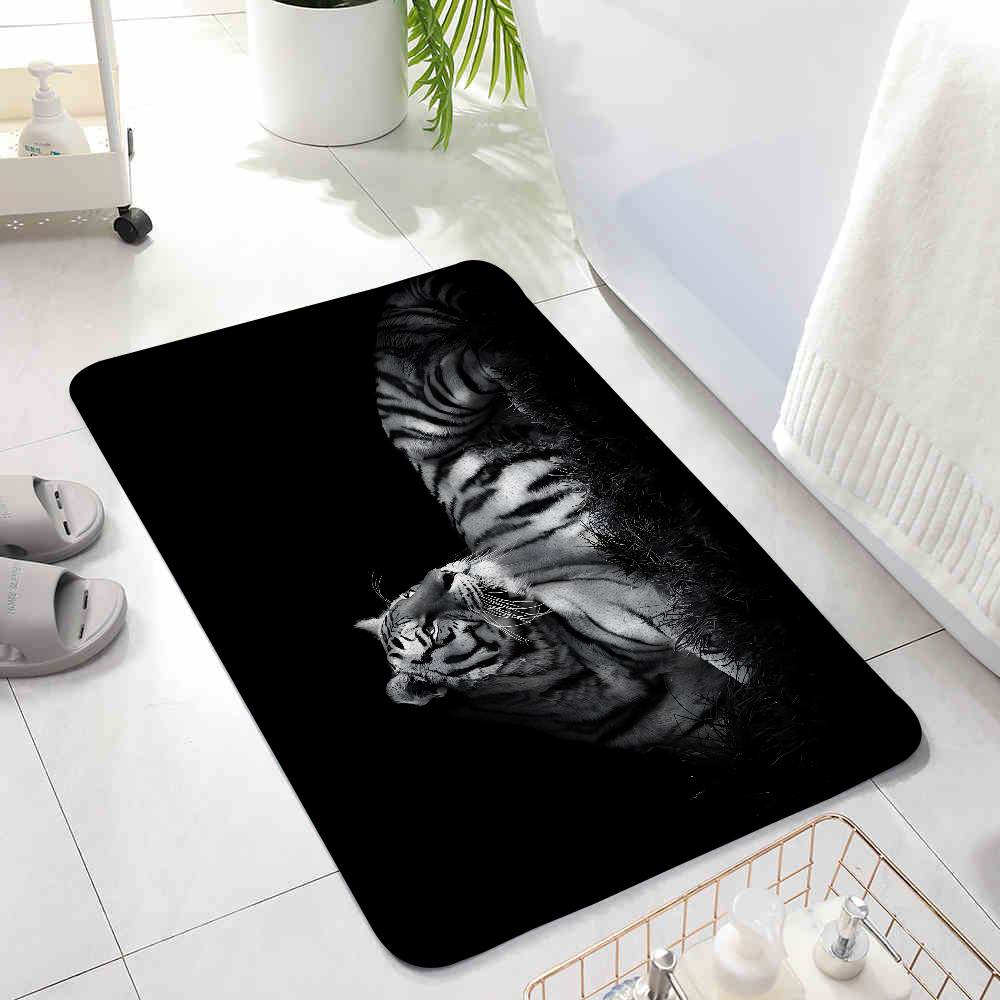 Cool Tiger Floor Mats Home Laundry Rug Carpet For Living Room Decor Lounge Area Anti-slip Foot Mat Entrance Doormat