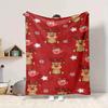 1Pc Vintage Christmas Blanket Soft And Comfortable Casual Warm Camping Travel Christmas Halloween Gift M91733