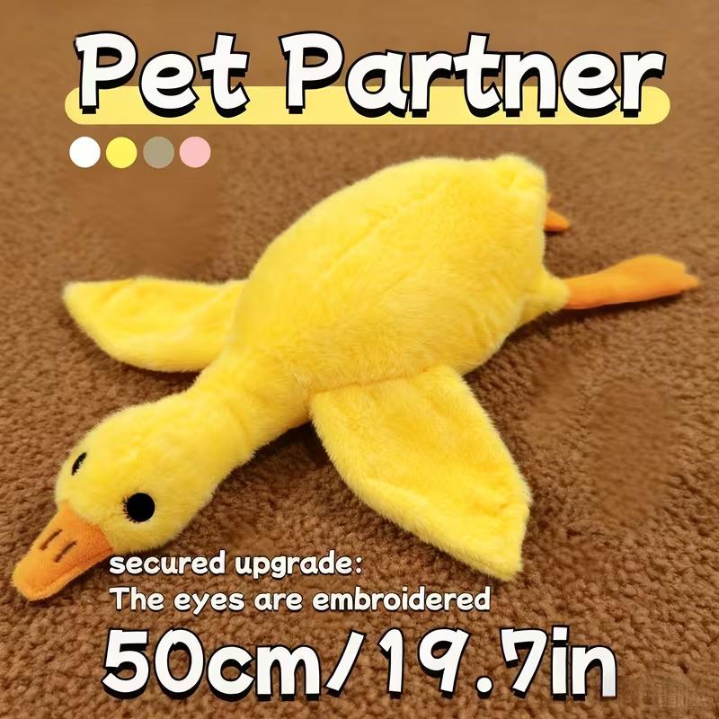 50cm Měkká barevná kachnička plyšová hračka pro kočky psy relaxační společník pro mazlíčky úleva od úzkosti psí kamarád uvolnění energie dárek pro mazlíčky