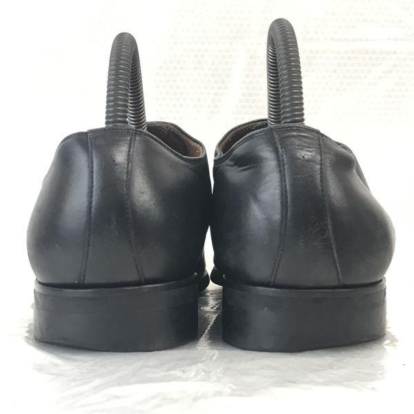 USED/Japan Scotch Grain Goodyear Straight Tip Cap Toe Shoes 24.5cm Black