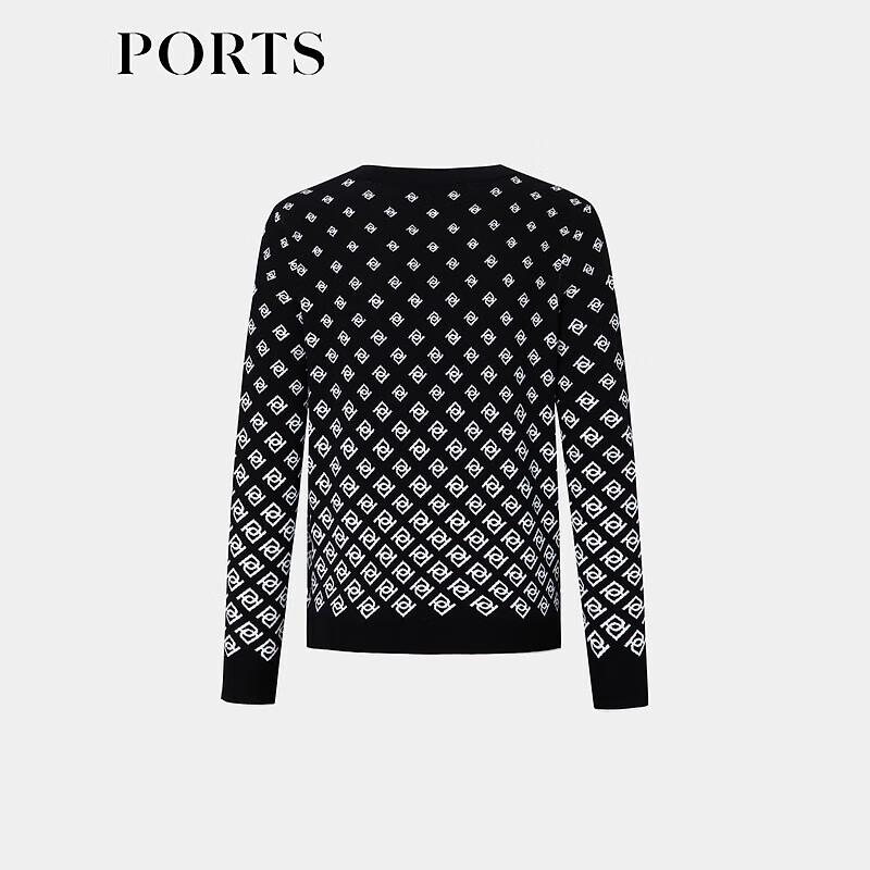 Ports Women's Gradient Logo Jacquard Knit Cardigan