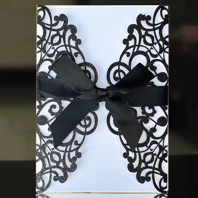 10 blätter Laser Schneiden Hochzeit Einladung Label Retro Hochzeit Braut Geschenk Karte Event Geburtstag Partei Liefert