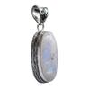 Moonstone Natural Gemstone Antique Silver Plated Pendant 2" J 2112