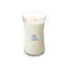 Bougie - WoodWick - Grande Bougie Sablier - Noix De Coco Des Îles - Bois Naturel - Blanc