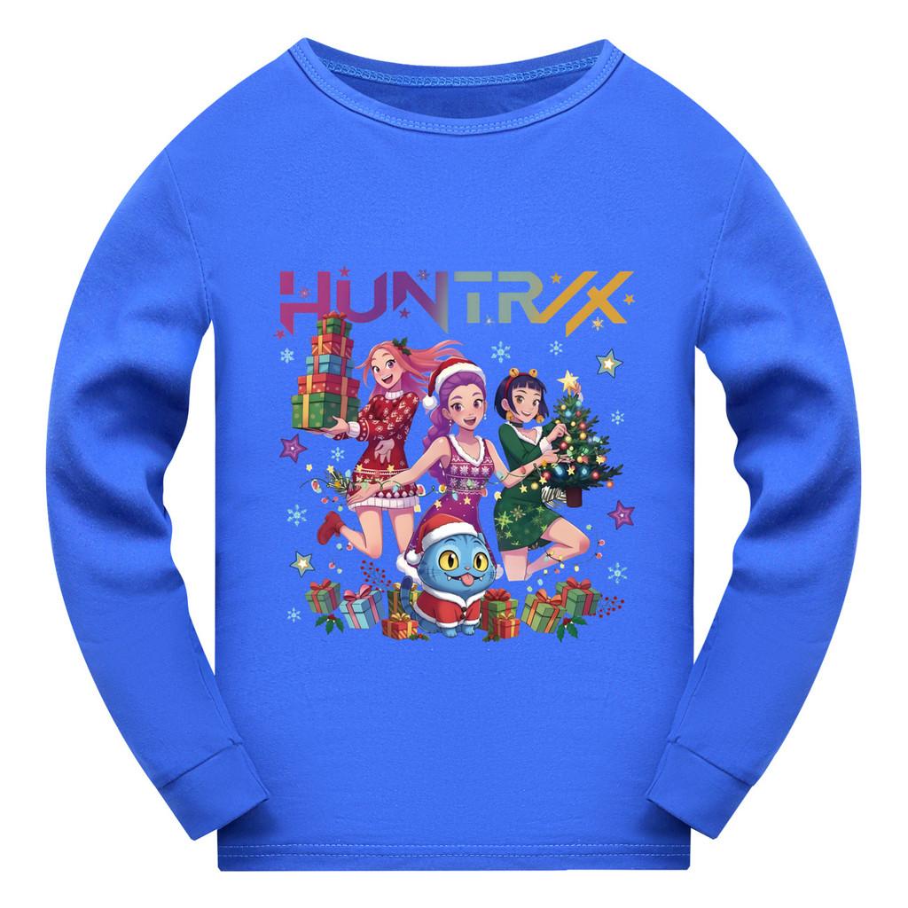 5084 Kids Girls Christmas New Year Rumi Zoey Mira Super Star Print Long Sleeves T-Shirt