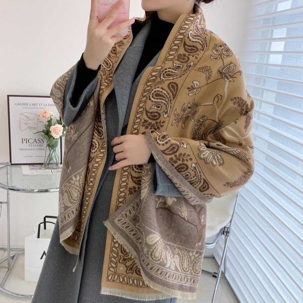 2025 Best-Selling Women's Winter Scarf: High-End Imitation Cashmere Knit Shawl, Warm Stylish Neck Warmer