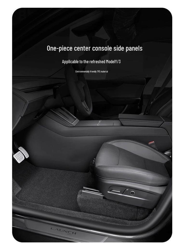 Tesla Model Y 25 New Version: Center Console Anti-Kick Pads - Protective Interior Panels, Model Y Accessories