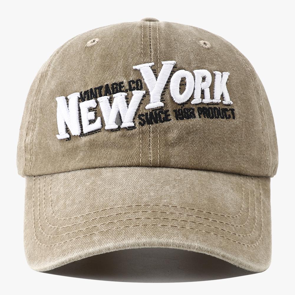 Retro New York Embroidered Snapback Hat Vintage Washed Baseball Caps Spring Autumn Adjustable Hip Hop Dad Hats For Men Women