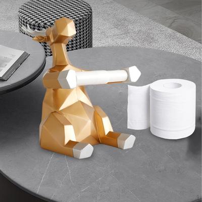 Organizador de Portarrollos de Papel de Cocina de Dibujos Animados, Estante Decorativo para el Hogar con Figura de Ciervo