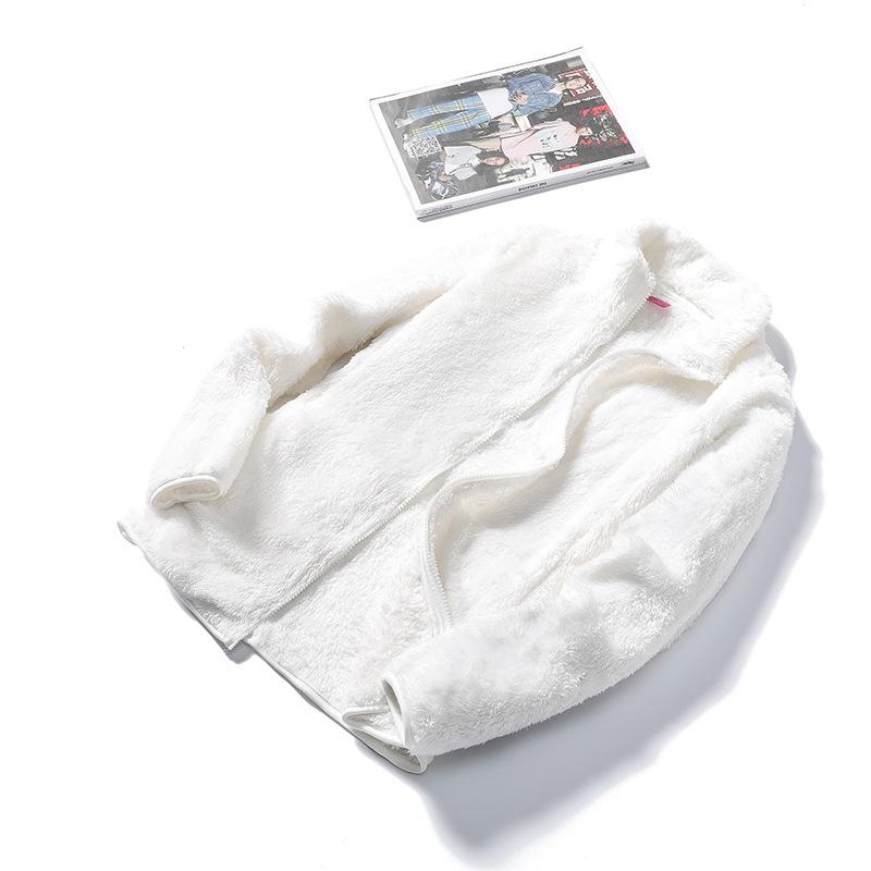 

Жіноче чорне флісове пальто з довгим рукавом і блискавкою, тепле осінь-зима, жіноче пальто зі стійкою коміром 4XL