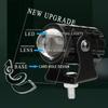 Motocicleta Mini Driving Fog Light, Dual Color Para Farol, Farol Auxiliar, Lâmpada, R, ATV, Scooter, Acessórios De Moto, 9-36V