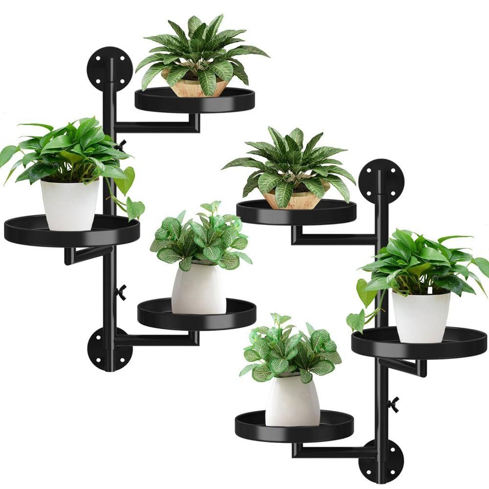 Rotating Window Plants Stand Metal Indoor Plant Shelves New Plant Wall Shelf  Modern Decor
