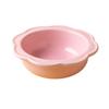Baizihuahu Pet Ceramic Bowl with Flower Lace, Stable Base Acrylic Stand, Anti-Tip Design Dish for Cats And Dogs Food Water