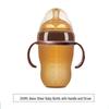 Wide-Mouth Silicone Baby Bottle with Handle, Anti-Colic, Breastfeeding Mimic, Gravity Ball for Weaning.